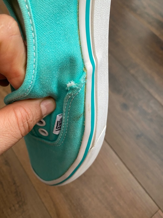 Vans Turquoise Canvas Low-Top Sneakers - Picture 8 of 9